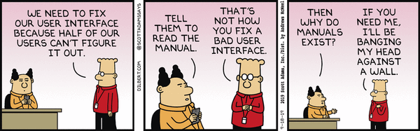 When is it appropriate to have a user manual in your app?